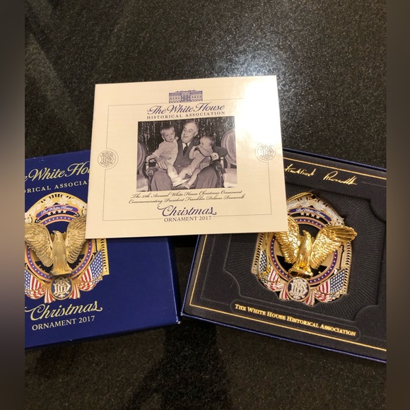 5 White House Christmas ornaments: 2002, 2003, 2005, 2017, 2018, - Picture 12 of 14